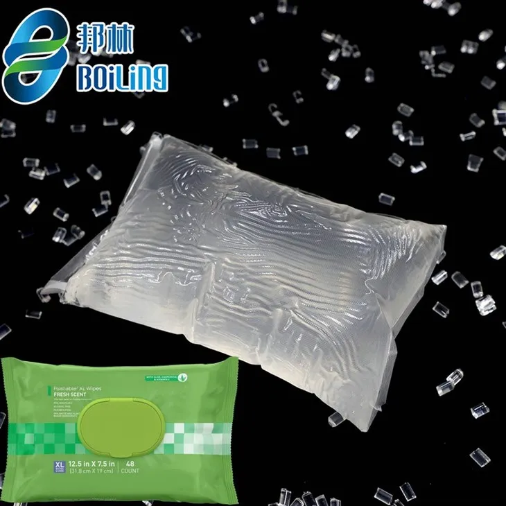 Klej topliwy do klejenia pokrywek chusteczek nawilżanych